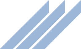 Three parallel, light blue diagonal stripes on a white background.