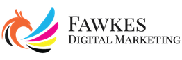 Logo of Fawkes Digital Marketing with a colorful phoenix.