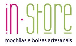 Logo da loja In-Store com texto: "mochilas e bolsas artesanais".