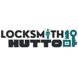 "Logo reading 'Locksmith Hutto' with key and locksmith icon integrated into the text."