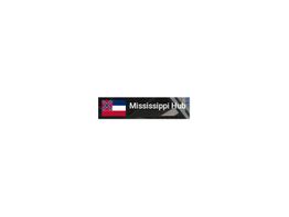 Banner with text "Mississippi Hub" and a flag with a Confederate-style emblem on the left.