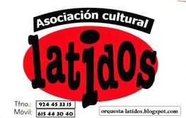Texto de la asociación cultural Latidos, con contactos y blog: orquesta-latidos.blogspot.com.