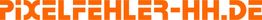 Text in orange: "PIXELFEHLER-HH.DE" auf weißem Hintergrund.