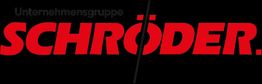 Schwarzes Logo mit rotem Text "SCHRÖDER". Oben kleiner Text "Unternehmensgruppe".