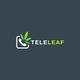 Logo with a phone and green leaf graphic, text reads "TELELEAF" on a dark background.