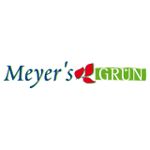 Logo mit der Aufschrift „Meyer's GRÜN“, rote Blätter zwischen den Wörtern.