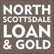 Sign reading "North Scottsdale Loan & Gold" in bold white letters on a brown background.