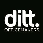 Logo met de tekst "ditt. OFFICEMAKERS" in witte letters op een zwarte achtergrond.