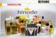 Variados produtos de beleza Hinode, incluindo perfumes, cremes e loções, em exposição.