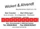 Bauunternehmen "Wickert & Ahrendt" mit Dienstleistungen und Kontaktinfos in Bad Zwesten.