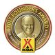 KOA Founder's Award 2017 medallion with engraved portrait and logo for service excellence.