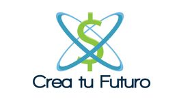 Símbolo de dólar con espirales azules y texto: "Crea tu Futuro".