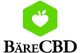 Green hexagon with apple icon above “BäreCBD” text.