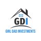 Logo of Girl Dad Investments with a house roof and "GDI" text.