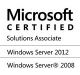 „Microsoft Certified Solutions Associate: Windows Server 2012 und 2008.“