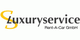 Logo mit Schriftzug "Luxuryservice Rent-A-Car GmbH" in Schwarz und Orange.
