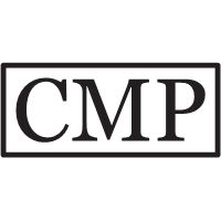 Logo mit den Buchstaben "CMP" in schwarzem Rahmen auf weißem Hintergrund.