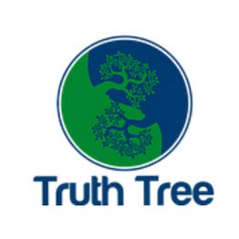 Logo with a green and blue circular tree design and "Truth Tree" text below.