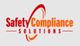 Logo with text: "Safety Compliance Solutions" in red and orange, with a swoosh design.