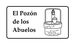 "Letrero con texto 'El Pozón de los Abuelos' y dibujo de un pozo con cubo y polea."