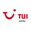 Logo von TUI InfoTec mit rotem Schriftzug auf weißem Hintergrund.
