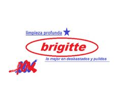 Logotipo Brigitte con las frases "limpieza profunda" y "lo mejor en desbastados y pulidos".