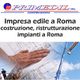 Logo Primedil: impresa edile a Roma per costruzioni e impianti, con immagine di cantiere.