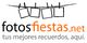 Cuatro fotos colgando y texto: "fotosfiestas.net, tus mejores recuerdos, aquí".