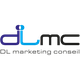 Logo DLMC avec texte "DL marketing conseil" en noir, et "dlmc" en dégradé bleu et violet.