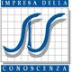 Logo con due curve blu su sfondo a quadretti, testo: "Impresa della Conoscenza".