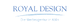 Logo von Royal Design, einer Werbeagentur in Köln, in blauer Schrift auf weißem Hintergrund.
