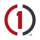 Red and black "1" logo with a circle split in two colors.