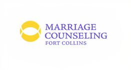 Logo for Marriage Counseling Fort Collins with a yellow stylized ring shape.