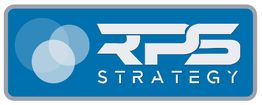 Logo blu con testo "RPS Strategy", cerchi sovrapposti a sinistra.