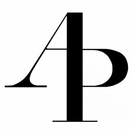 Schwarzes Logo mit den Buchstaben "A" und "P" auf weißem Hintergrund.