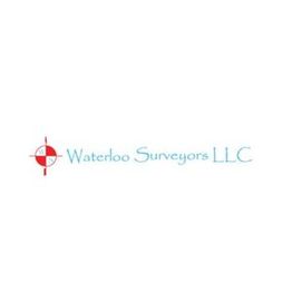 Logo of Waterloo Surveyors LLC with a target icon on the left.