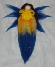 Blaue Fee aus Märchenwolle