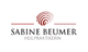 Logo mit rotem Spiraldesign, Text: "Sabine Beumer Heilpraktikerin".