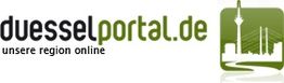 Logo von duesselportal.de mit Skyline von Düsseldorf und Schriftzug „unsere region online“.