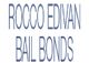 Text reads "ROCCO EDIVAN BAIL BONDS" in blue, uppercase letters on a white background.