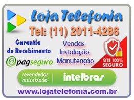 Loja de telefonia com serviços de venda, instalação e manutenção. Contato: (11) 2011-4286.