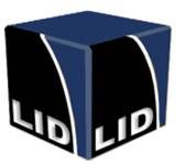 Abbildung eines dunkelblauen Würfels mit der Aufschrift "LID" auf zwei seiner Seiten.