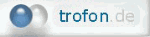 Ein blau-graues Logo mit dem Text "trofon.de".
