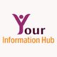Logo with "Your Information Hub" text in purple and orange.