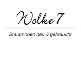 "Wolke 7 Logo mit Text: Brautmode neu & gebraucht."
