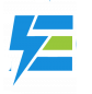 Blue and green stylized logo with a lightning bolt and horizontal lines.