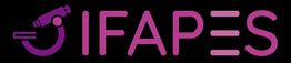 Logo de IFAPES en color morado con diseño de microscopio sobre fondo negro.