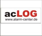 Logo von acLOG mit Webseite www.alarm-center.de.