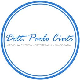 Logo circolare blu con testo: Dott. Paolo Cirulli, Medicina Estetica, Dietoterapia, Omeopatia.