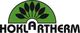 Logo zeigt grünes Halbkreis-Design mit Blättern und dem Schriftzug "Hoklartherm".